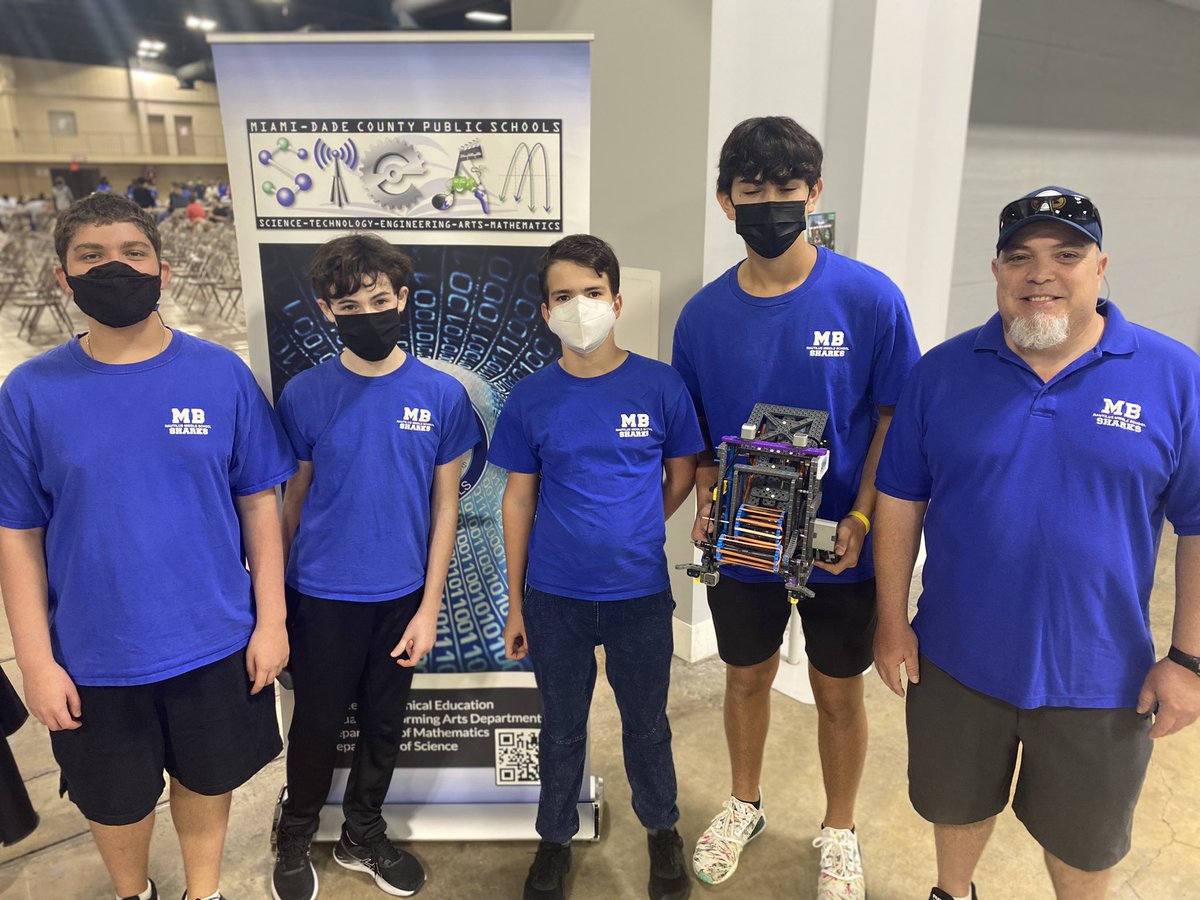 MDCPSRobotics's tweet photo. A shoutout to the @nms_sharks Robotics Team as they participate in today’s @VEXRobotics at the @miamiyouthfair representing @MDCPS. #ItTakesSTEAM @STEAMDesignated @MDCPSSTEAM @MDCPSAcademics @inst_technology @CTEMiami @diez_marco @kim_seitz @yami7202 https://t.co/mUkZ6rsQn1