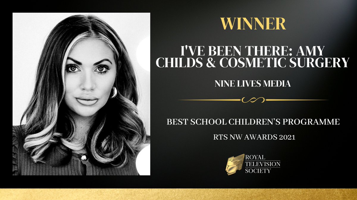 Royal Television Society North West (@rtsnw) on Twitter photo 🏆 Best School Children’s Programme
And the winner is... I've Been There: <a href="/MissAmyChilds/">Amy Andrea Childs</a> & Cosmetic Surgery
#RTSNW <a href="/NineLivesMedia/">NINE LIVES MEDIA</a> 🏆 Best School Children’s Programme
And the winner is... I've Been There: <a href="/MissAmyChilds/">Amy Andrea Childs</a> & Cosmetic Surgery
#RTSNW <a href="/NineLivesMedia/">NINE LIVES MEDIA</a>