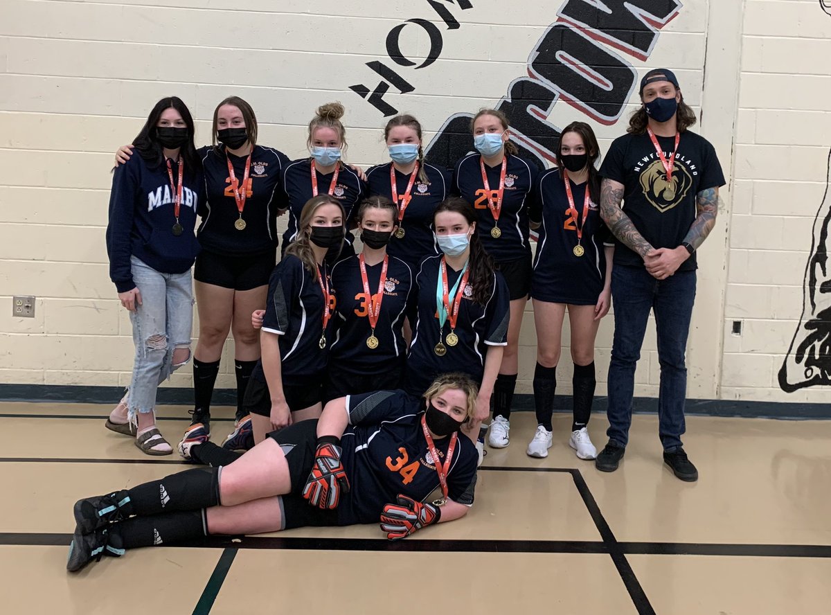 Girls take the regional indoor soccer banner (which is coming in the mail). Off to provincials in a few weeks! <a href="/schoolsportsnl/">School Sports NL</a> <a href="/NLESDCA/">NLESD</a> #GoTigersGo