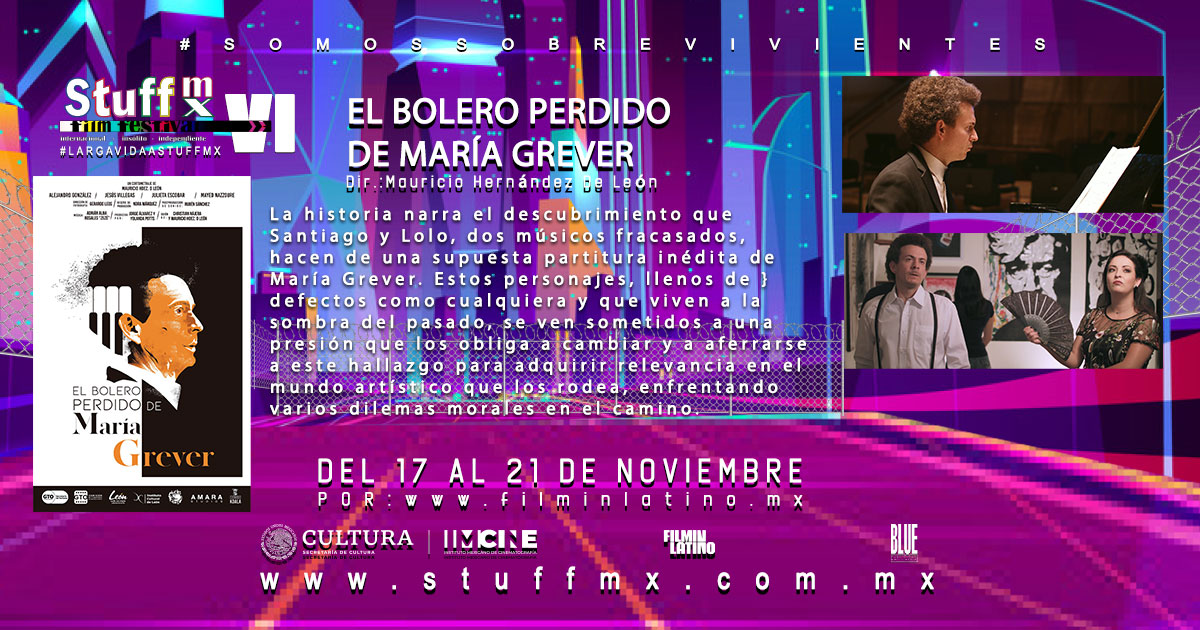 STUFFMXFilmFest's tweet photo. Las emociones por @filminlatino no se detienen y dentro de #StuffMxVI no te puedes perder El Bolero Perdido de María Grever.
Ya queda poco tiempo ¿Te lo vas a perder?
Sigue el enlace:
https://t.co/IgnikWVgEh https://t.co/prNlcteO59