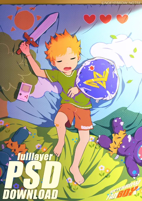 今月の原寸JPG.未結合PSDは「冒険の朝」を配布します。DL期限は11/30までです☀ https://t.co/gp0zNbDzXn 