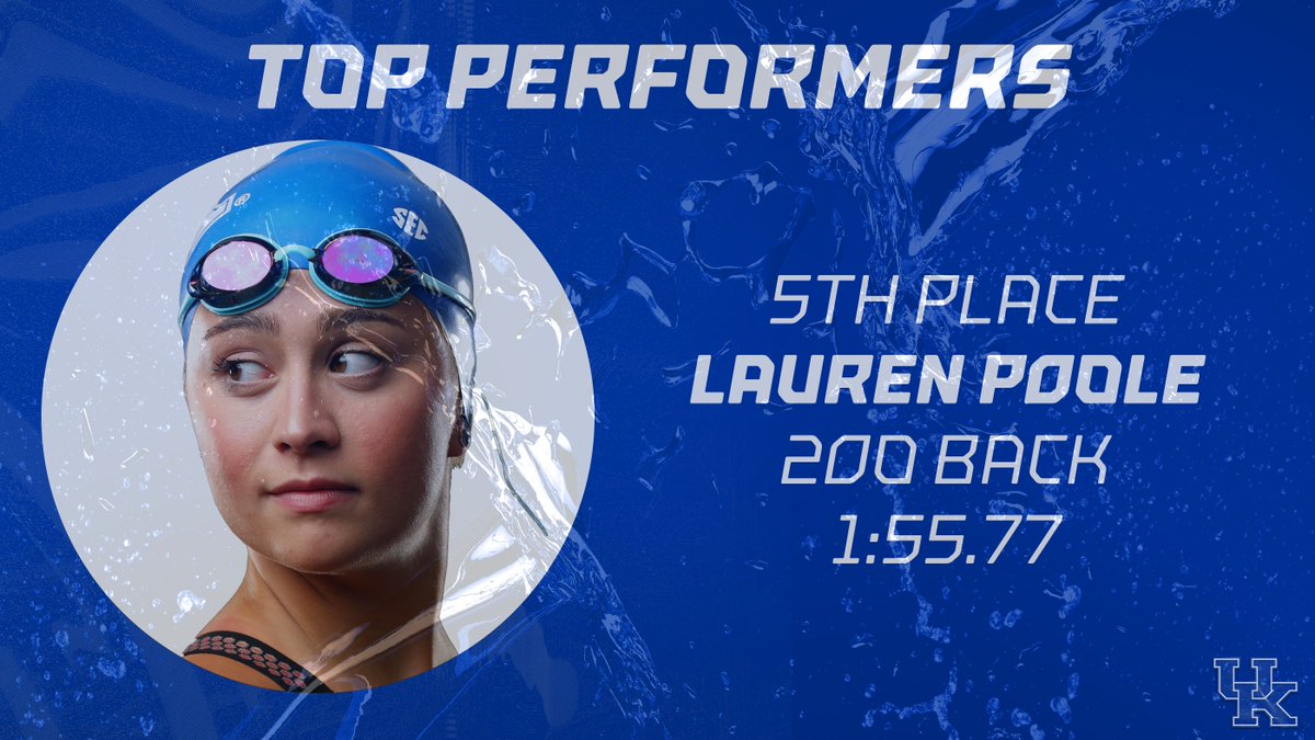 UKSwimDive's tweet photo. They don't call us #BackstrokeU for nothin' 😼

Kentucky takes 🥇, 🥈, 5️⃣ and 7️⃣ in the women's 200 back! https://t.co/VbWxq28qsm