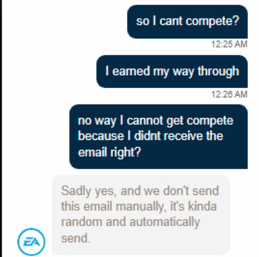 Out of Qualifier1 because their system did not send me the Qualifier Email ❌ 🤐
RTs are appreciated ♻️
@EASPORTSFIFA