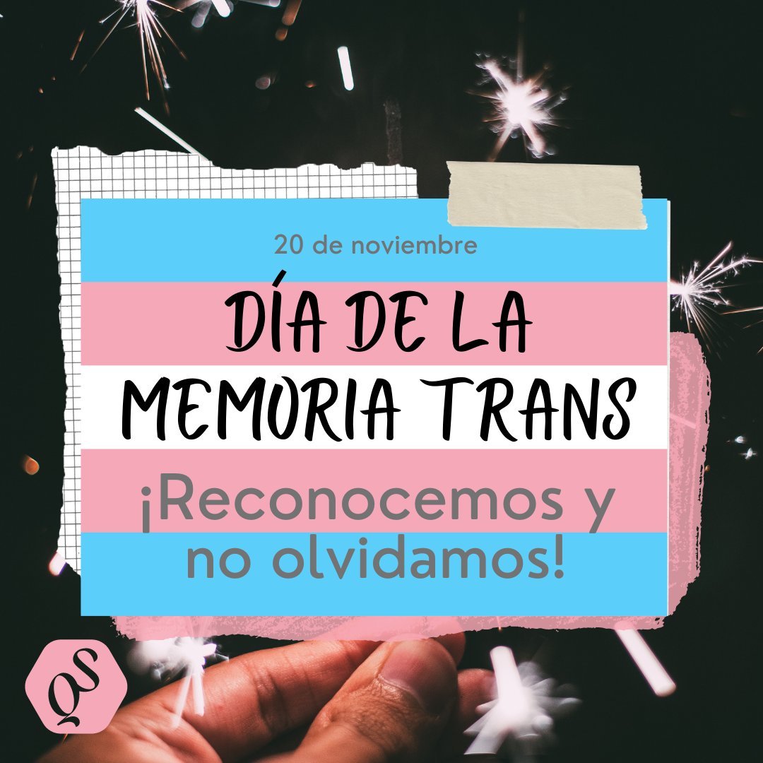 Hoy 20 de noviembre se conmemora el #DíaDeLaMemoriaTrans 🏳️‍⚧️ en honor a todas las personas trans y de género no conforme que han sido víctimas de delitos de odio. 
 #MemoriaTrans 🏳️‍⚧️