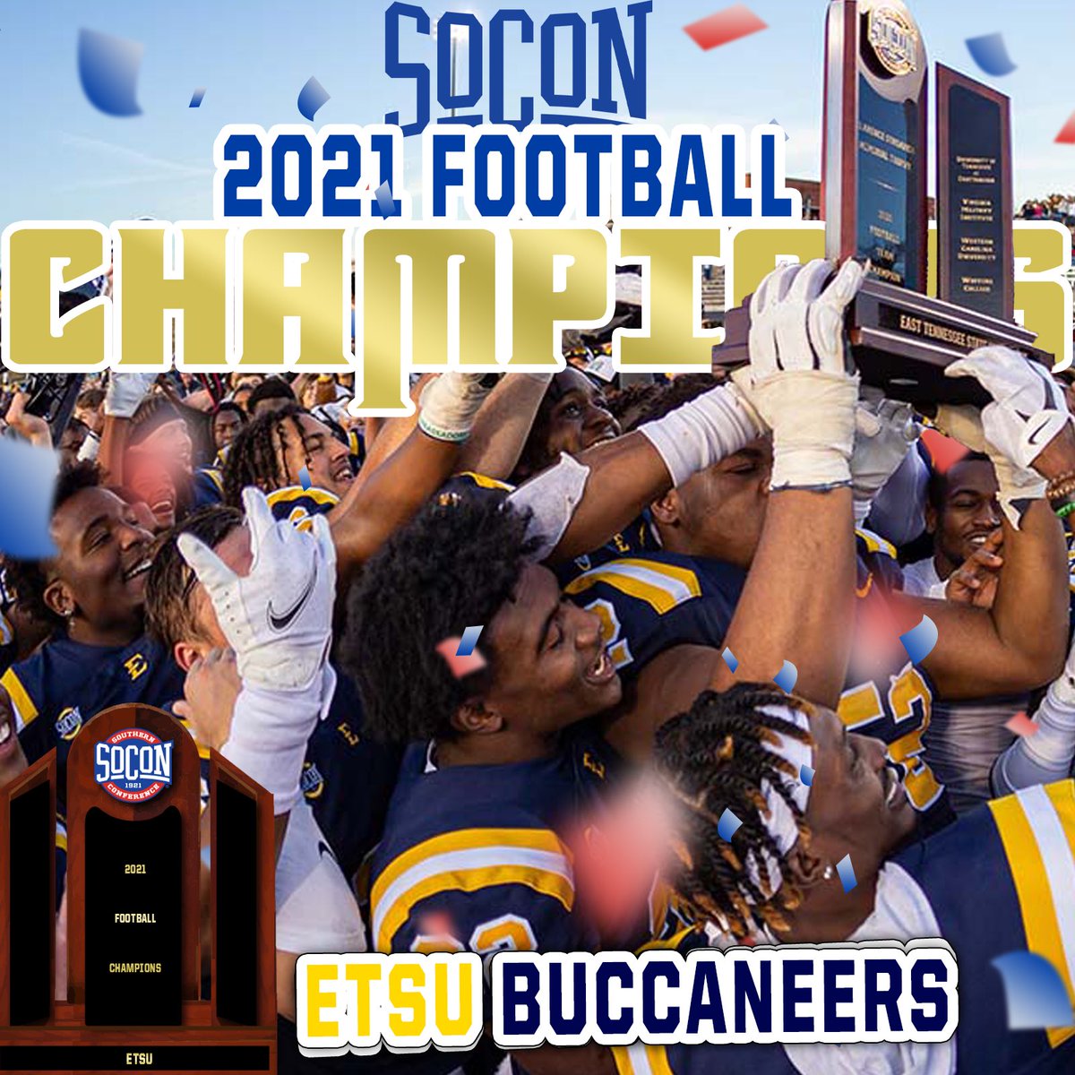 SoConSports's tweet photo. hey @ETSUFootball we have something for you 🏆

#ChampionCrowned👑 https://t.co/EG6eNxChNK
