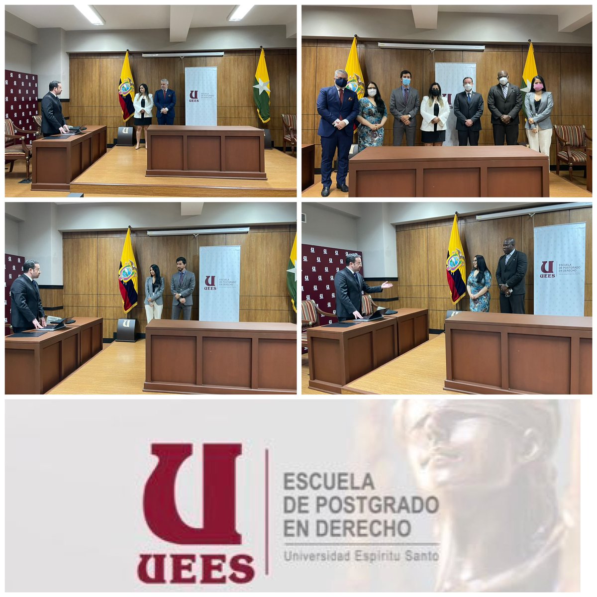 PostDerechoUEES's tweet photo. #HOY, nuestros estudiantes de la Maestría en Derecho Constitucional sustentaron con éxito sus trabajos de titulación. 

Su profesor: Dr. Pablo Alarcón Peña, Director de la Escuela de Postgrado en Derecho de @uees_ec .

¡Felicitaciones a todos!

#OrgullosamenteUEES https://t.co/YPqOQbET7j