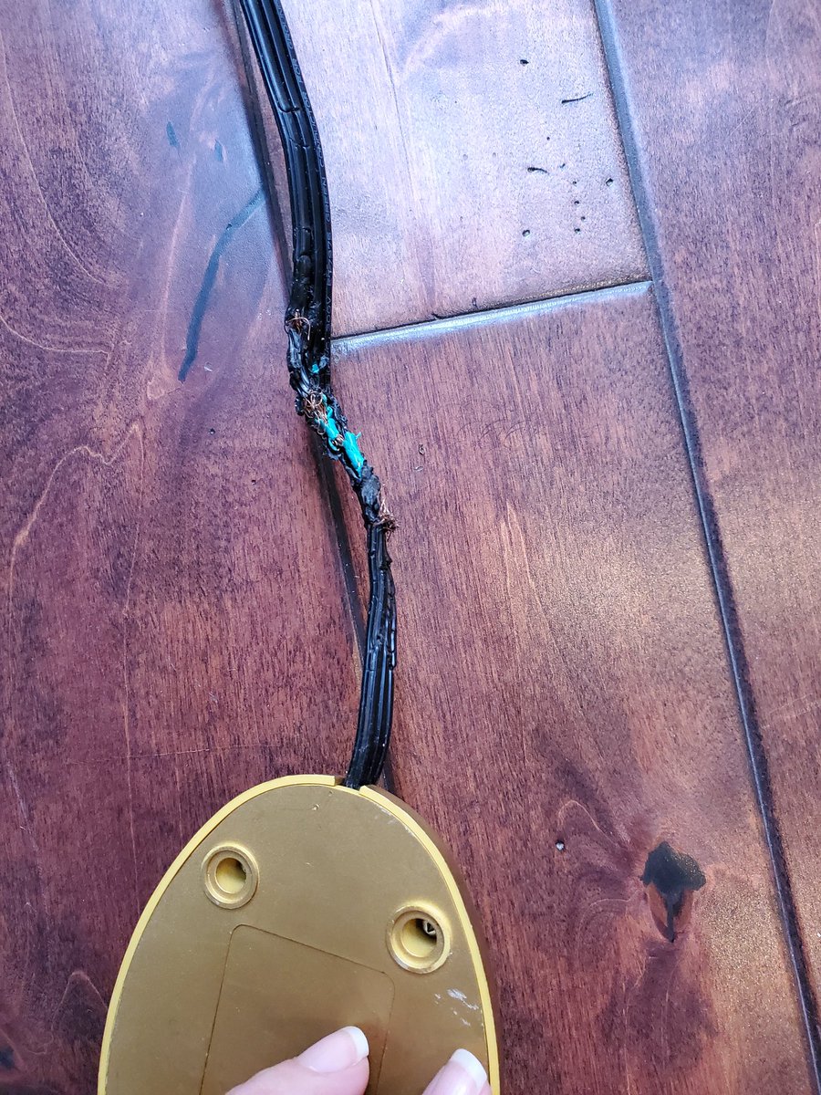 Ladydi1010's tweet photo. @spreetail I ordered a rotating Christmas tree stand from you guys and it arrived with exposed wires. Customer service offered me $5 when I paid $80. What is up with that quality &amp; service? https://t.co/5NXaOauicN