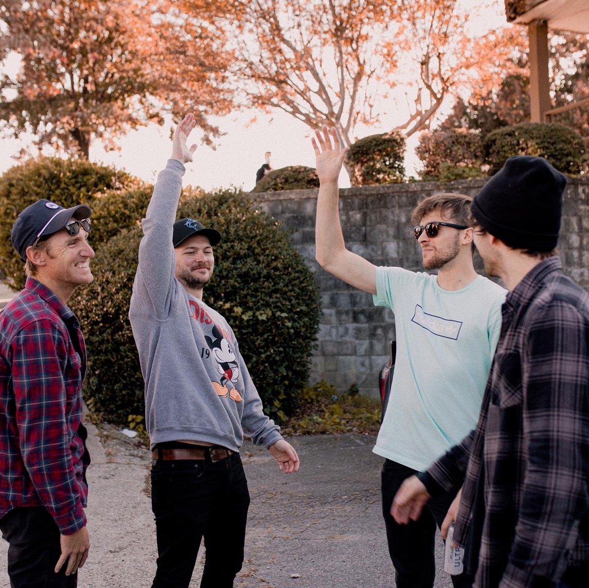 After every band practice we put our hands together and praise satan.