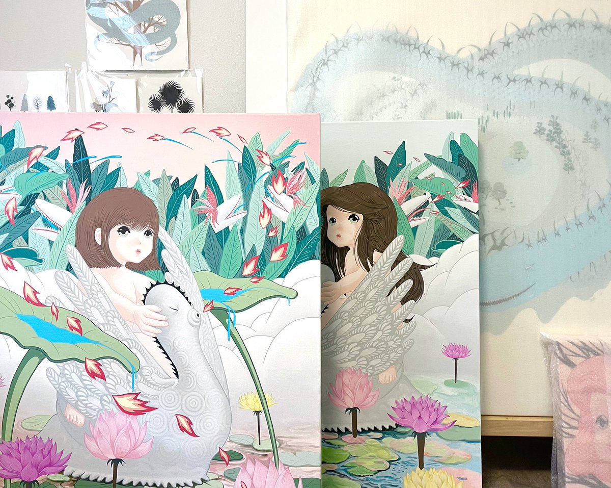 IVORYmLEE's tweet photo. Before wrap them up 📸

#painting #art #acrylicpainting #NFTartists #canvasart #ContemporaryArt https://t.co/w2m62oM4sf