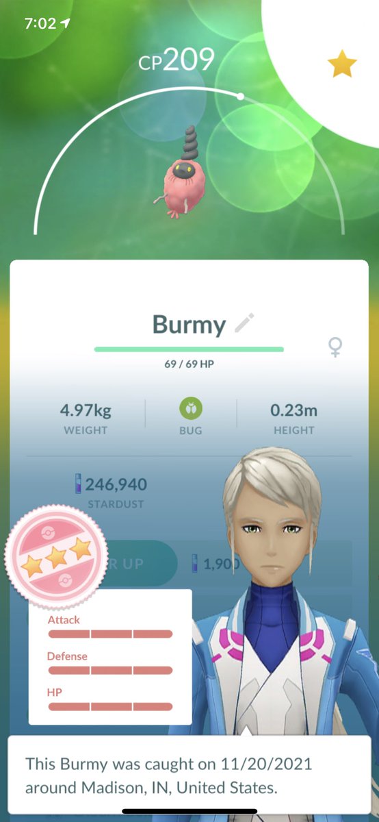 #hundo Burmy from field research💯  #PokemonGO #Pokemon