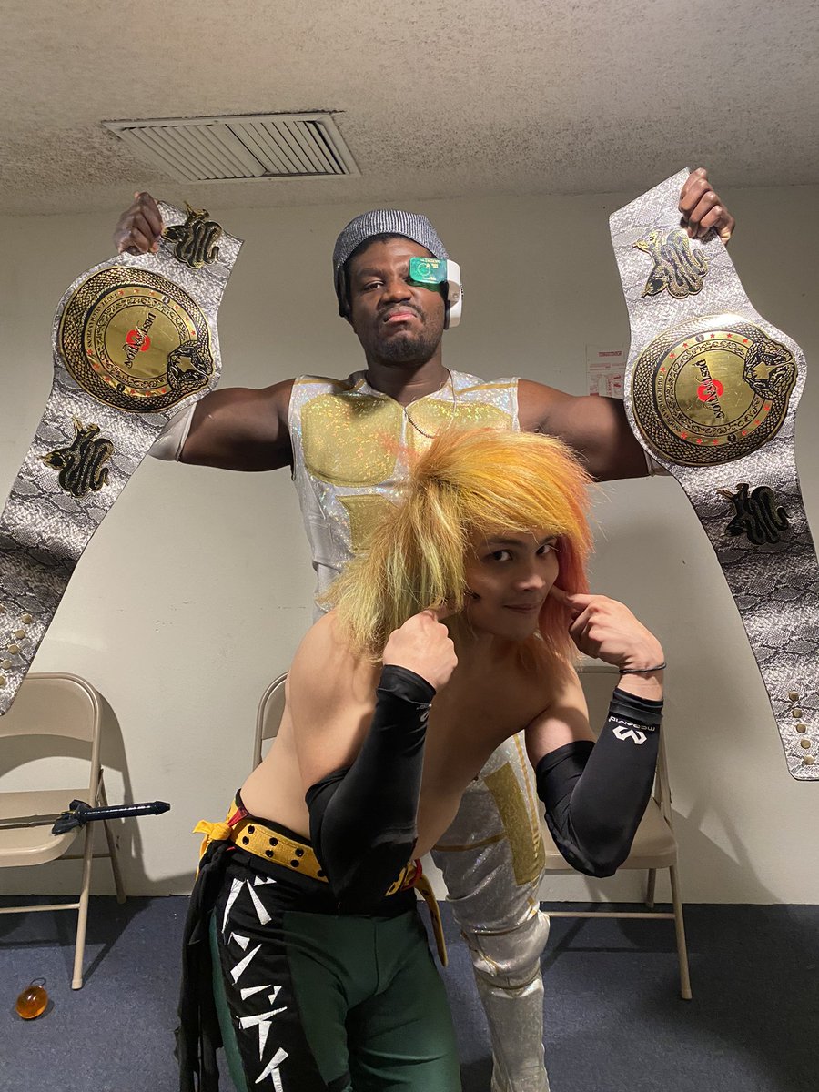 IshmaelVaughn's tweet photo. And still your Destination 6 tag team champions
#andstill #thehighlight #destination6 #anime #prowrestling https://t.co/yd42lyn0Lu
