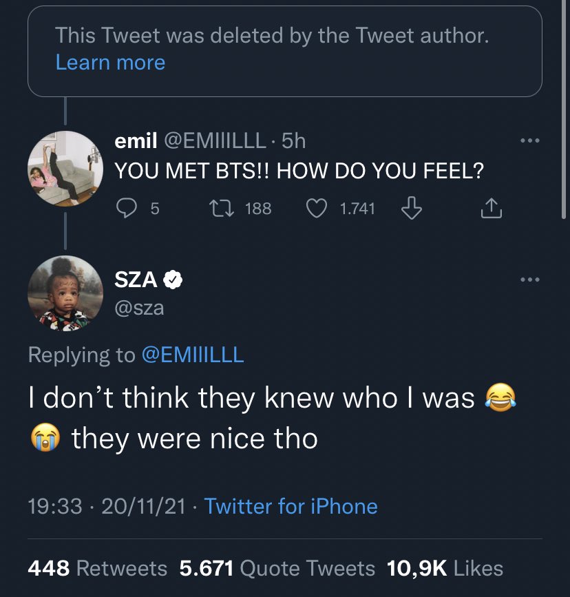 yoonsepiphany's tweet photo. not sza lying AGAIN saying bts don’t even know her when she posted this on her story when hobi played her song live 🙄

 #LEAVEBTSALONE https://t.co/O6fJGpfOae