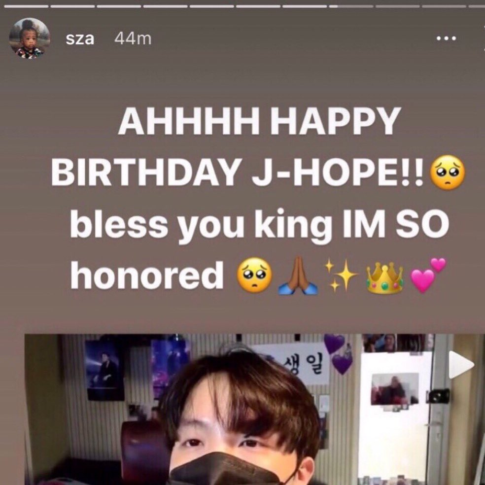 yoonsepiphany's tweet photo. not sza lying AGAIN saying bts don’t even know her when she posted this on her story when hobi played her song live 🙄

 #LEAVEBTSALONE https://t.co/O6fJGpfOae