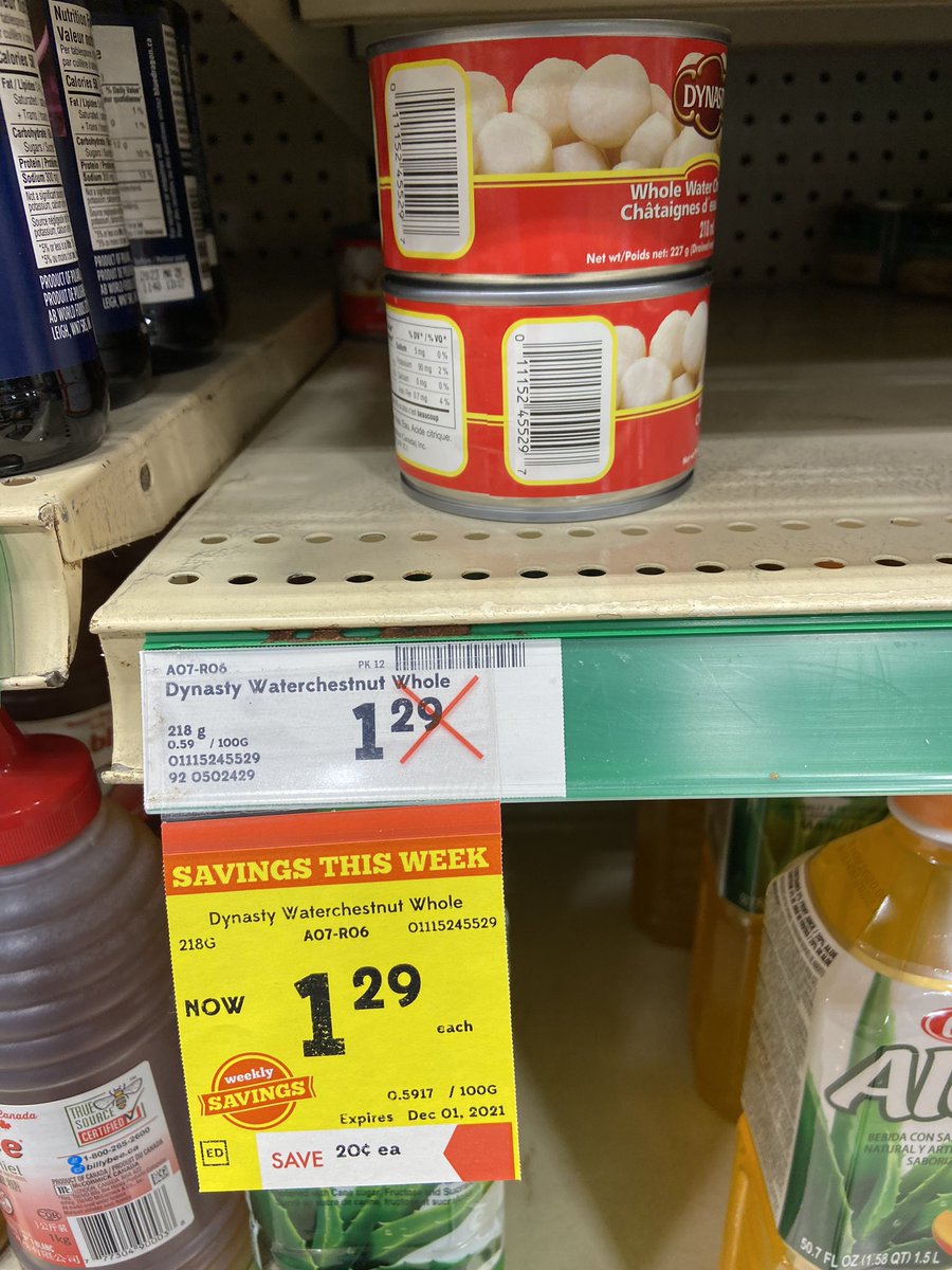 FoodNPix's tweet photo. #amazing #deal #getdowntherenow #waterchesnuts hey @sobeys - who’s bright idea was this one? https://t.co/uqRie95kTq