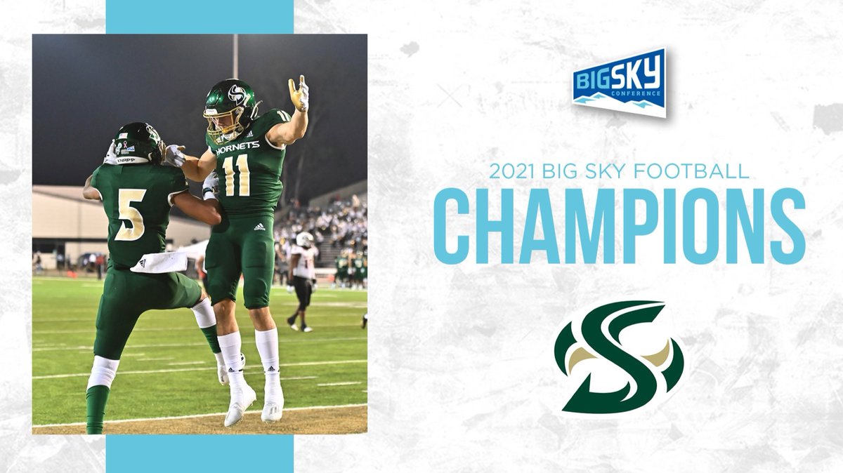BigSkyConf's tweet photo. CROWN THE HORNETS 👑 

@SacHornetsFB wins the #BigSkyFB 🏆 after finishing the year 8-0 in league play!

#ExperienceElevated https://t.co/GicvKz4amR
