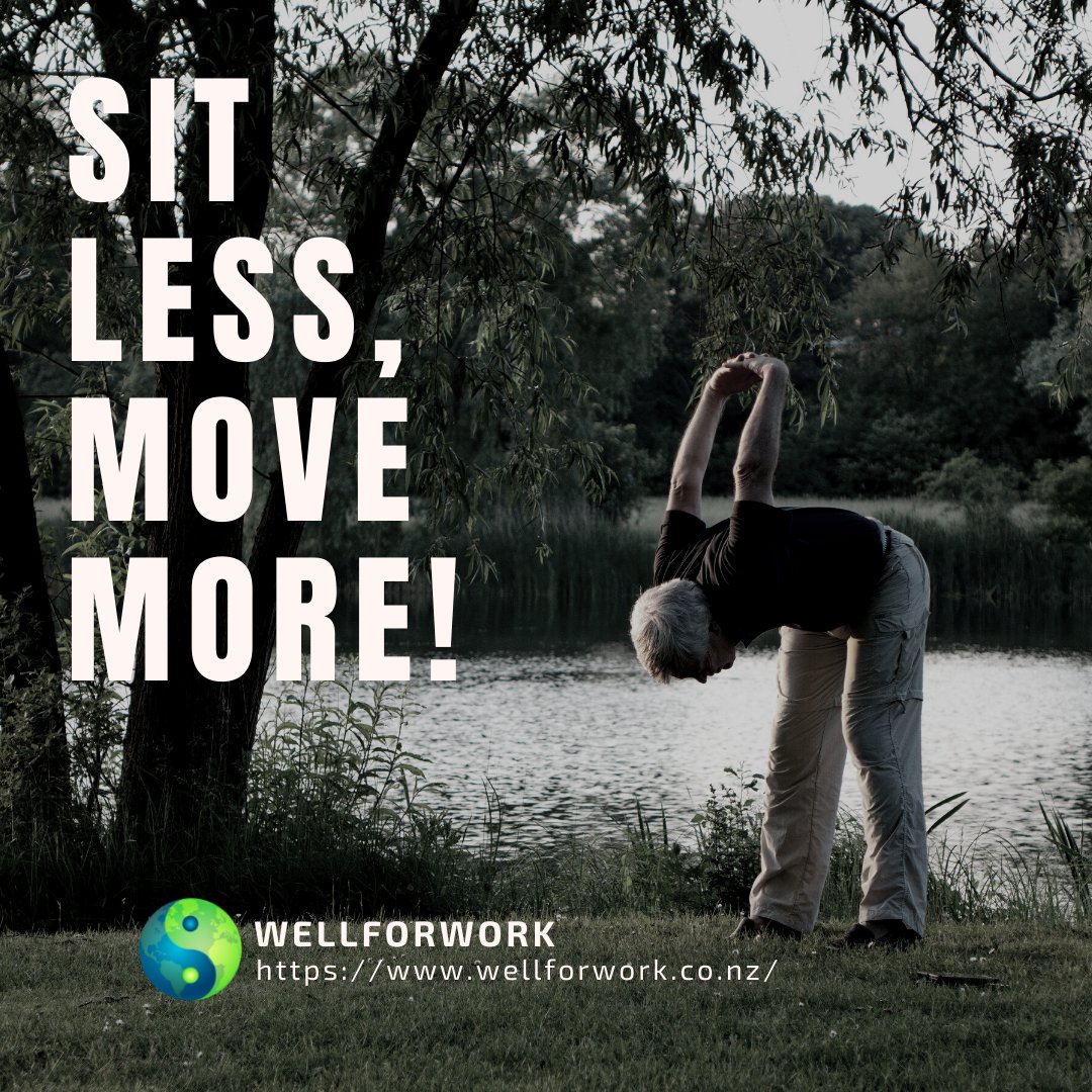 WellforWork's tweet photo. The Ministry of Health advises that to live long &amp; healthy lives, adults should make regular Physical activity part of their lifestyle

Sit less, move more! Break up long periods of sitting.
For tips on getting active visit our blog post:
https://t.co/YN09nsE0gA
#WellForWork https://t.co/cRvKUbgDmg