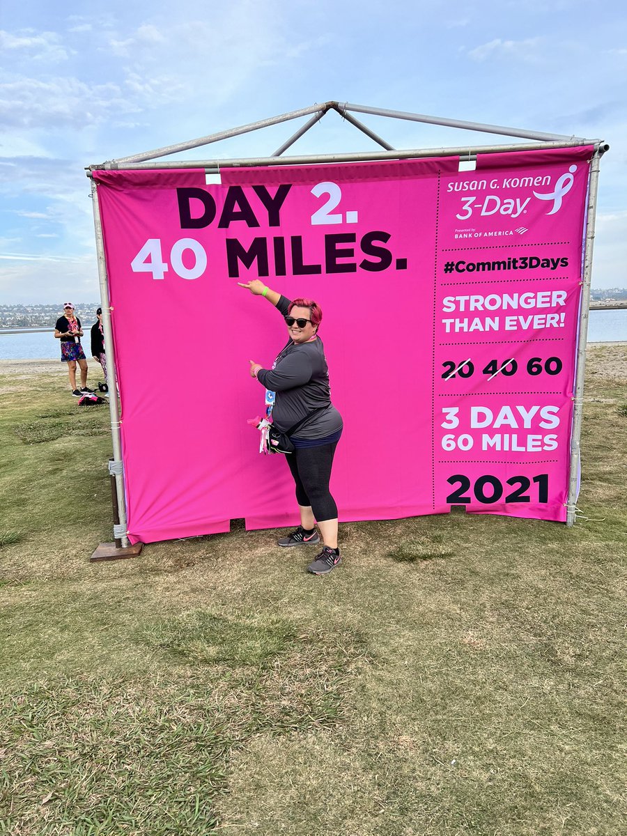 40 down! 20 left! #the3day #pinkbubble