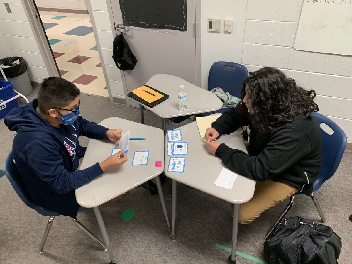 Jarodriguez_MS's tweet photo. 15 minute Flash Study, High order thinking with imagery, discussion and reading, placing/categorizing images of real world actions into Newtonโs laws of motion. @Montwood_MS @dnava_mms #Liveandincolor #Team_SISD #Moosecountry #MMS_StudentsAreAmazing https://t.co/Syb2JCuuuc