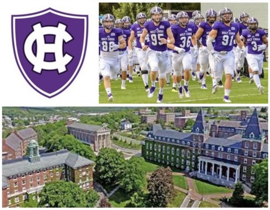 After great conversations with <a href="/CoachBobChesney/">Robert Chesney</a> <a href="/Coach_Smith61/">Coach Chris Smith</a> &amp; <a href="/coachdc34/">Drew Canan</a> I am excited to announce my commitment to the College of the Holy Cross. Thank you to my coaches @coachdykeman &amp; @jerrysmith617, my teammates and my family for all their support! <a href="/HCrossFB/">Holy Cross Football</a> #GoCrossGo