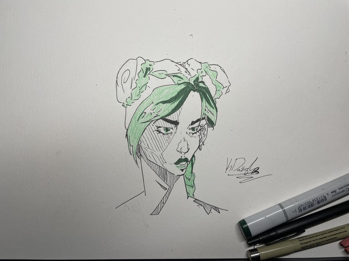 koledaigle's tweet photo. I drew a really quick simple jolyne cujoh #jojosbizarreadventure #jojo_anime #JOJOsBizzareAdventure #ArtistOnTwitter https://t.co/hGeM2z3Jwc