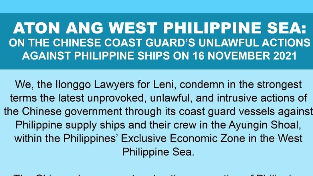 BrujaDelDemonio's tweet photo. @inquirerdotnet @FMangosingINQ Republic of Iloilo City condemns Chinese bullying of Philippine supply ships in Ayungin Shoal. https://t.co/X02CRvAhRK
