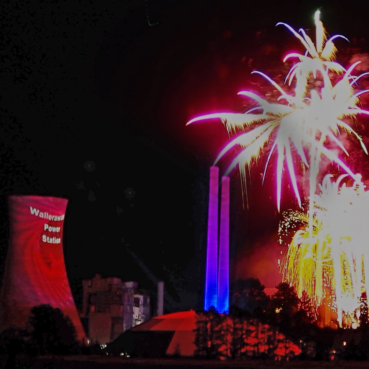 CELEBRATING many years of service before demolition soon at Wallerawang Power Station.
