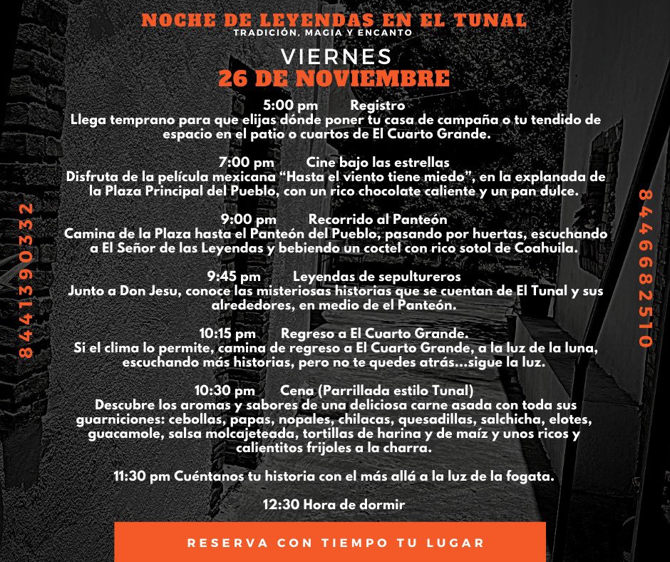 Cynthiarte's tweet photo. ¡No se lo pierdan! Chequen esto por favor…
#NocheDeLeyendas en #ElCuartoGrande @desertique y @KatrinaMuseo #ElSeñorDeLasLeyendas #Experiencias #Gastronomía https://t.co/yU9Os40vP8