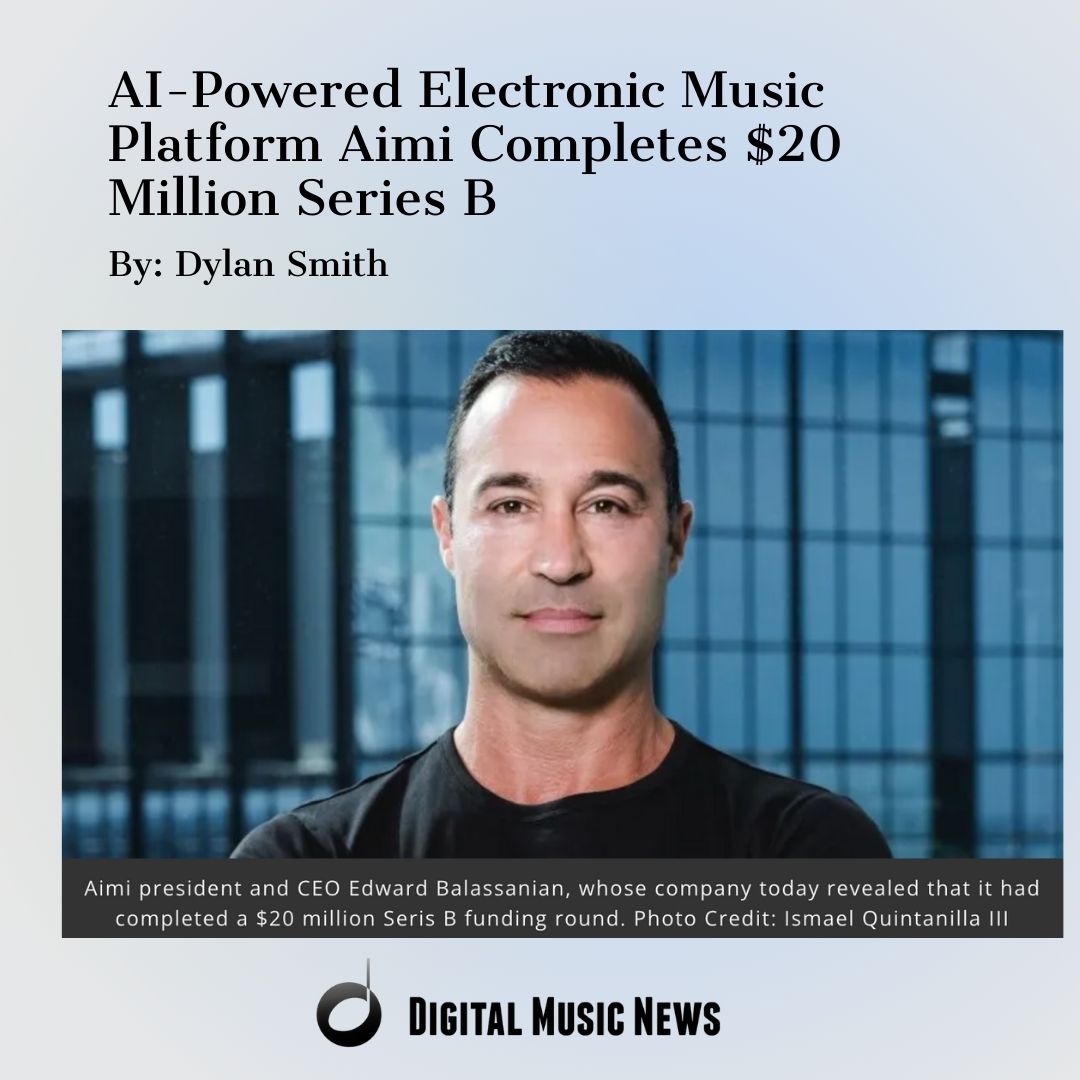 digitalmusicnws's tweet photo. AI-powered music platform Aimi has announced the completion of a $20 million Series B funding round led by Concord stakeholder Great Mountain Partners.
Read more:
https://t.co/4oXjSlKE4O
#aimi #ai #musicproduction #recodlabel #musicbiz #musicbusiness #musicindustry https://t.co/qi8d0v1GpY