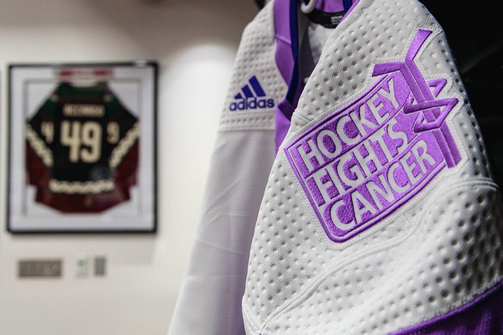ArizonaCoyotes's tweet photo. Forever in our locker room.
Forever in our hearts. 

We love you, 49. 💜 https://t.co/JGvGafhmgk