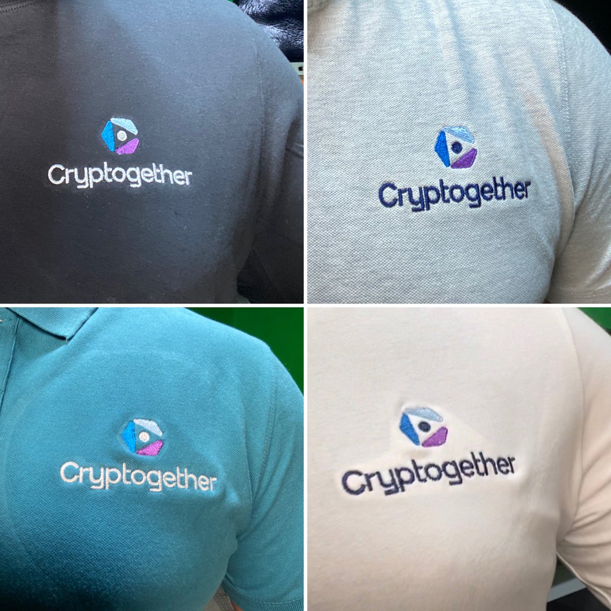Just received our crew shirt samples with the logo on it, which colour matches better?