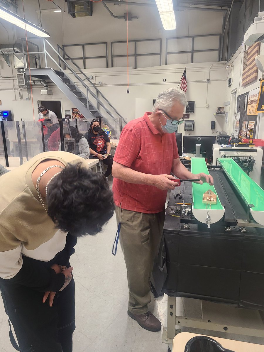 STEAM Shop <a href="/CHSJackets_/">Colton High School</a> manufactured cooper coil steamboats and tested them to make sure they floated, and crossed the green canal. #STEAM