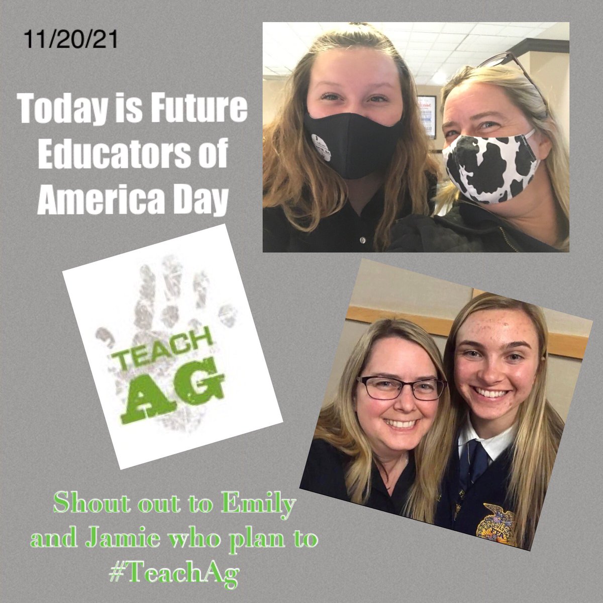 NBMiddleFFA's tweet photo. Itโs #FutureEducatorsofAmerica Day so hereโs a shout out to two young ladies who plan to #TeachAg https://t.co/HUmS0BrAMW
