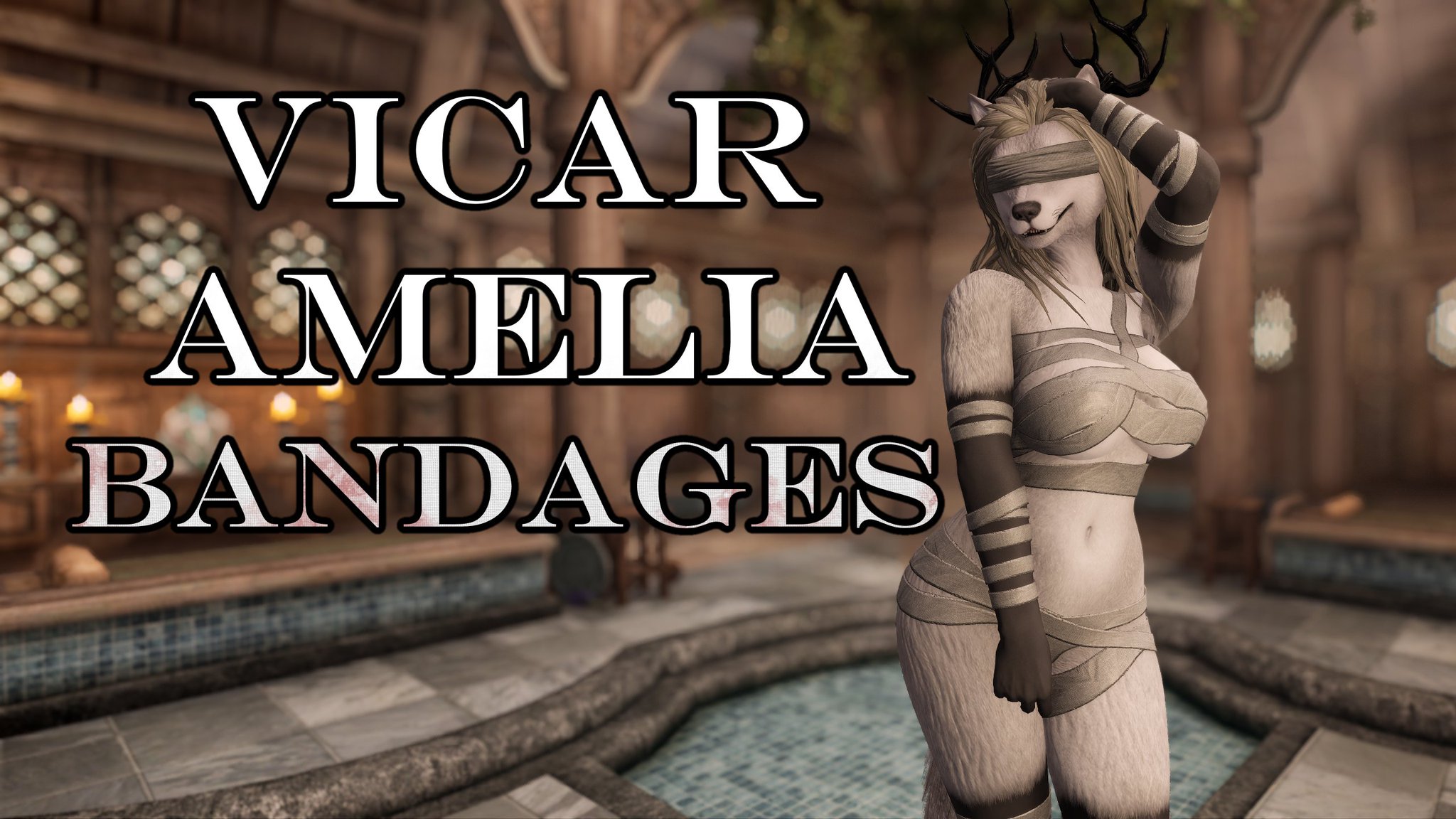 DomainWolf on X: 🐺--Vicar Amelia Bandages--🩹 Bit of a mini-mod, but  figured I'd post it here regardless. LE - BHUNP UUNP CBBE Bodyslide SE -  3BA BHUNP CBBE Bodyslide LE Link ->