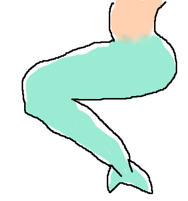 下半身が 人間のひざの関節で曲がってる人魚のイラストを見ると、これはもう 人魚のコスプレをしてる人間じゃんかって気になってしまう。 