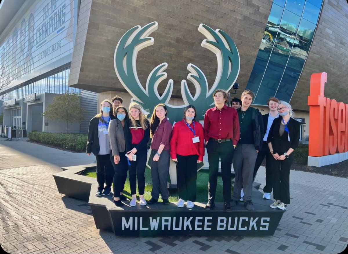 east_fbla's tweet photo. Wrapped up our trip with a tour of the Fiserv Forum, home of the World Champion Milwaukee Bucks! @NebraskaFBLA https://t.co/som0vU1T9f