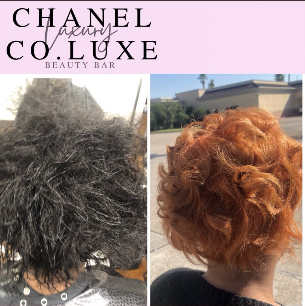 ChanelCoBeauty's tweet photo. Before &amp; after 🥰 #welcometofall 🍂🍃 

#salonlife #houstonhairstylist #beautybar https://t.co/uG2MzWfURH