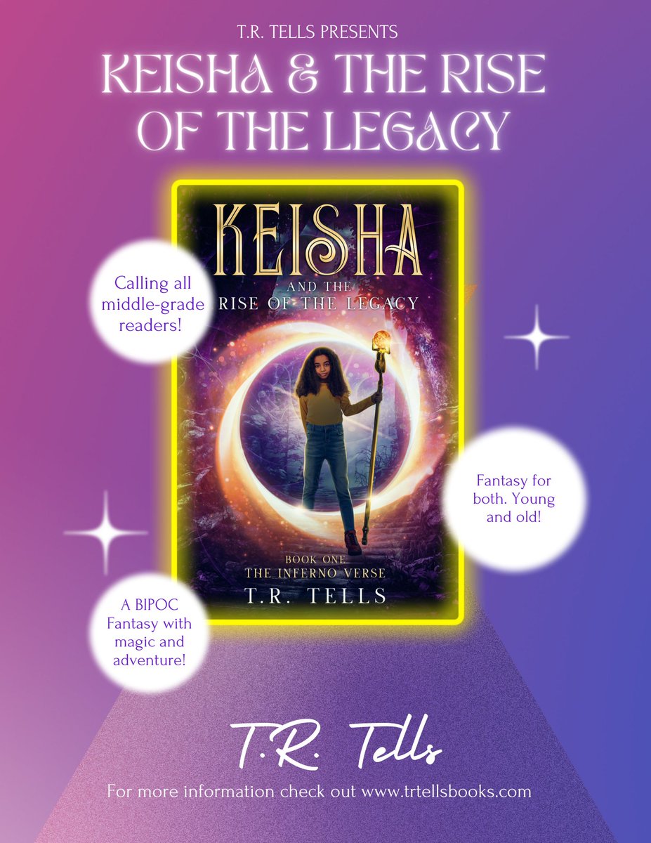 TRTELLS's tweet photo. @ritarubin9 #writerpals
Keisha and the Rise of the Legacy is a middle grade fantasy based on Dante’s Inferno, with a child friendly spin that has adventure and a unique magic system. It's been enjoyed by my adult beta readers and loved by my children beta readers. https://t.co/UUmBePwCo3