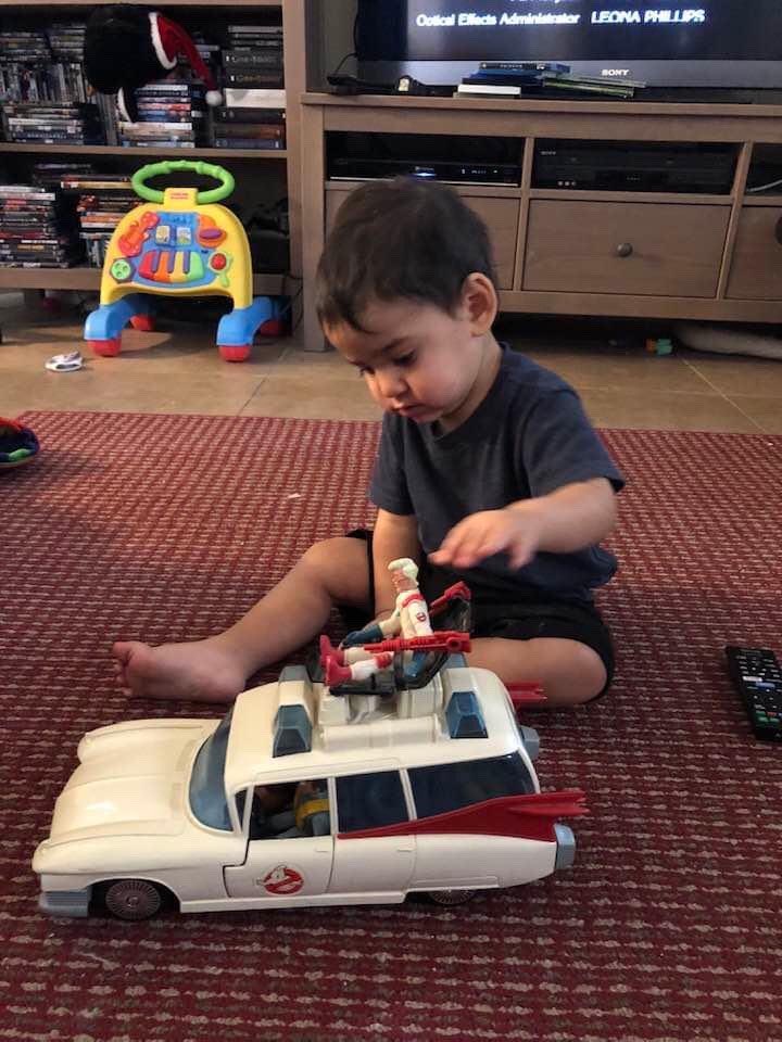GustavoNavaVal1's tweet photo. @doomcock my friend I just want to say I love your YouTube channel. I’d like to share a picture of my son Alex playing with my Ecto1 to celebrate Afterlife. I can’t believe I am at the Movie Theater waiting to watch a Ghostbusters movie with my kids. https://t.co/ZAjqQQEw17