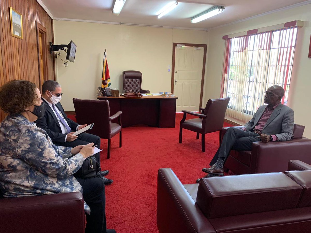 JairoValverdeUN's tweet photo. Very fruitful discussions with Hon. Joseph Hamilton #Guyana’s Minister of Labour on @UNDPGuyana current &amp; planned actions including training and skills development for #decentjobs.
@PNUDLAC @Sahin020214
Photo: Ministry of Labour https://t.co/PdMjJB24v7