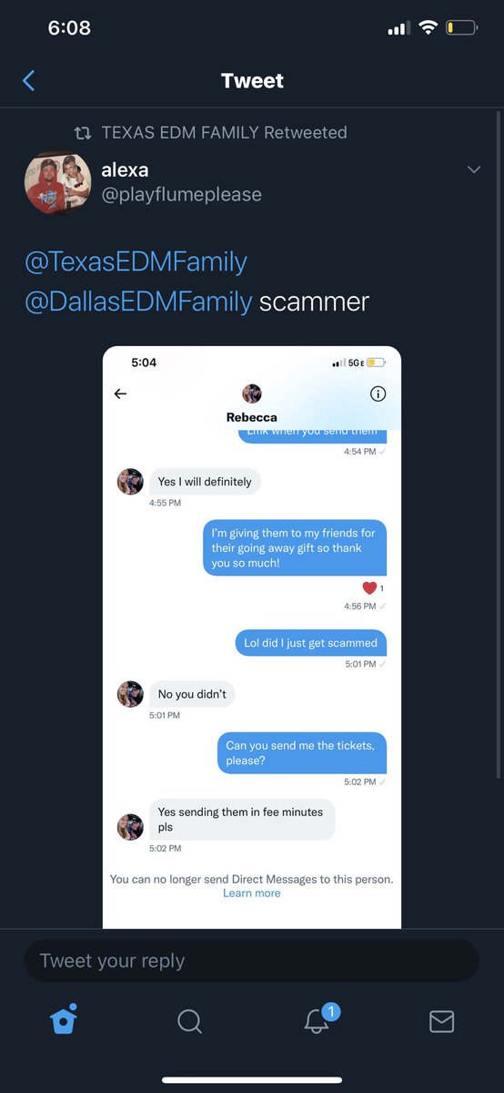 Wesjonessiii_'s tweet photo. @Nunezmarco17 @TexasEDMFamily She’s scamming https://t.co/1Pp6r3cagd