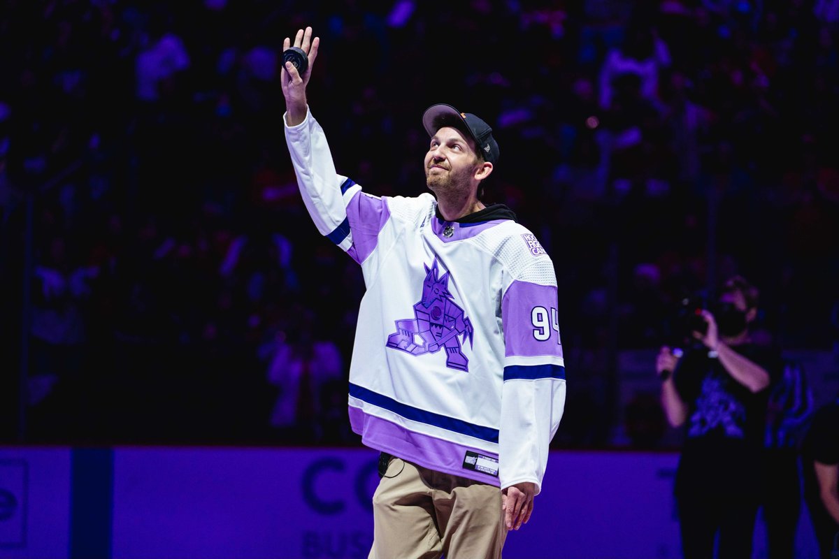 ArizonaCoyotes's tweet photo. We fight for Matt Shott. 💜 https://t.co/cpLx0Af2My