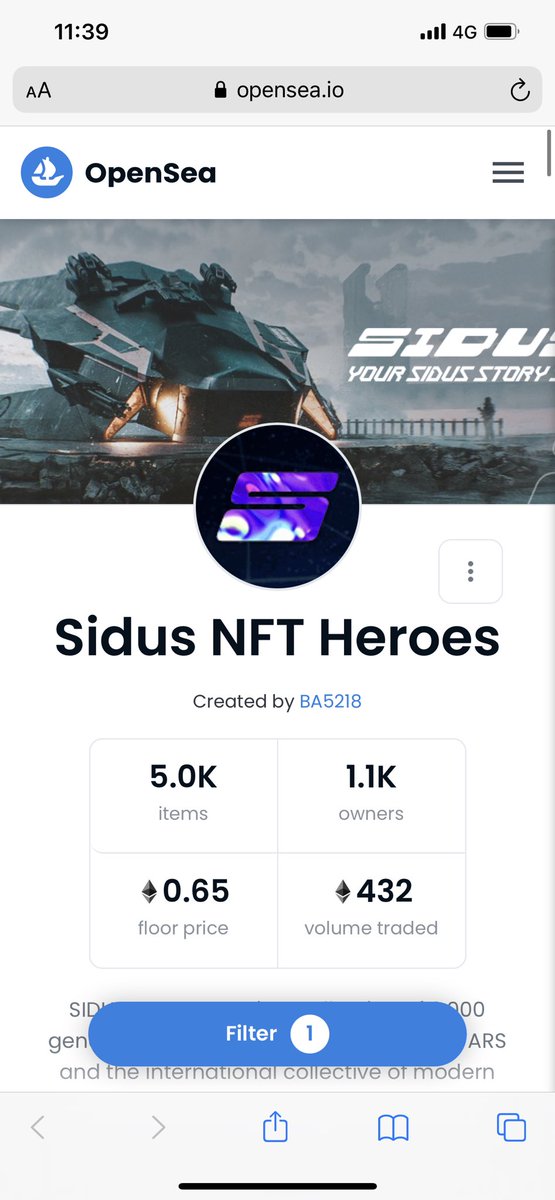galaxy_sidus's tweet photo. Nothing special just a 1300% growth for our Genesis Sidus heroes collection https://t.co/Cmj0vYxXvn 
#Sidus forever 🎁 https://t.co/8tNTSffHgp