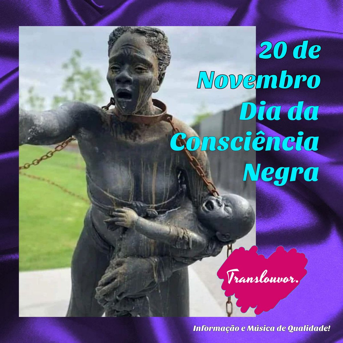 Translouvor's tweet photo. Hoje, 20 de Novembro é Dia da Consciência Negra.
Podemos ser negros, brancos, pardos, amarelos ou indígenas, de religiões e crenças diferentes.
Todos merecemos resp.. [Leia mais em https://t.co/zjx0BquVyL]
#DiadaConscienciaNegra #ConscienciaNegra https://t.co/dqQfUC7RuV