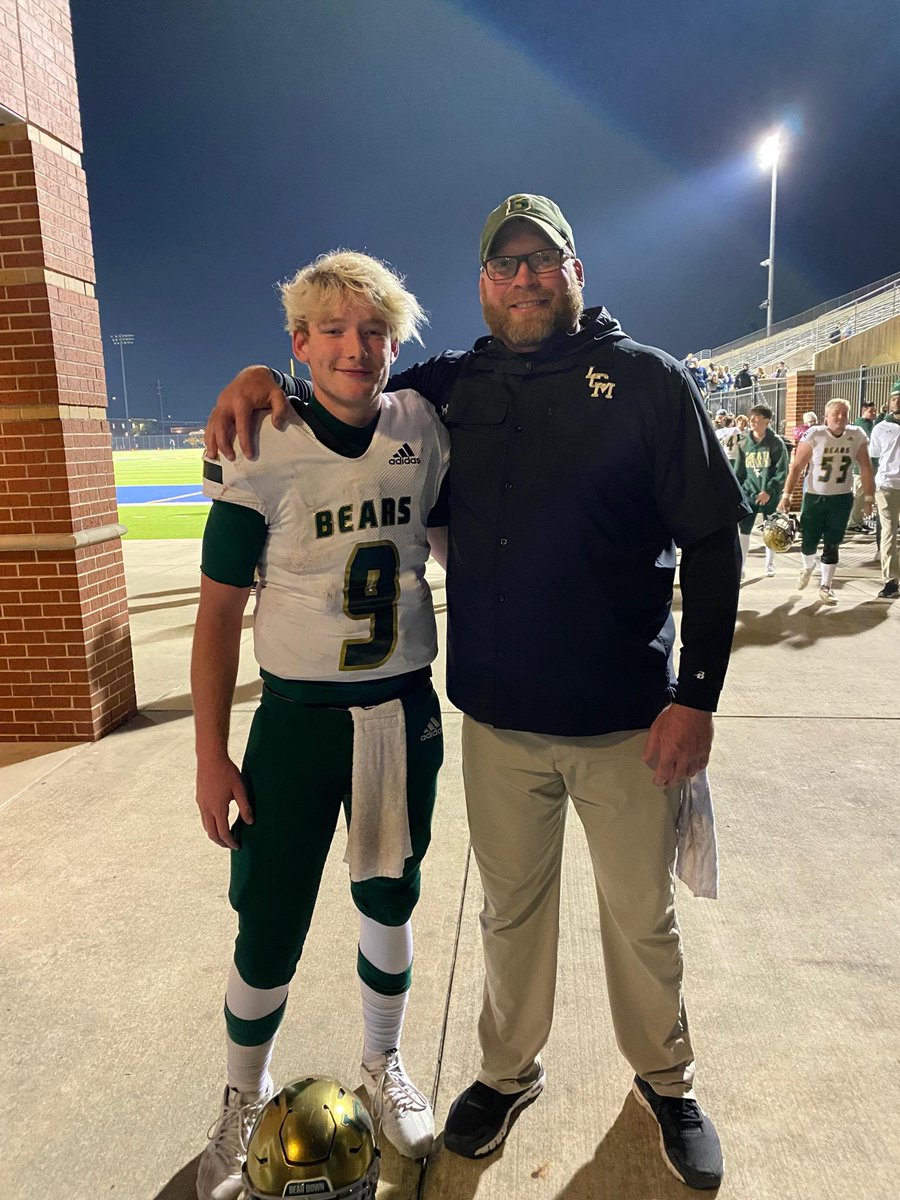 Leader on and off the field. All around great young man! I am proud to be his oline coach! Lead us on to the next round QB!