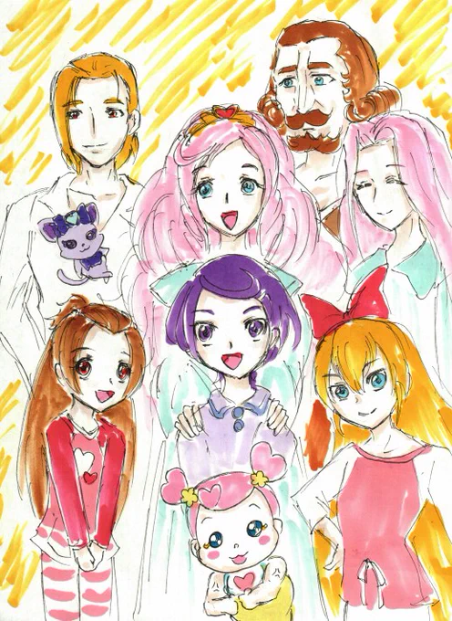 #家族の日
キュア過去絵。 