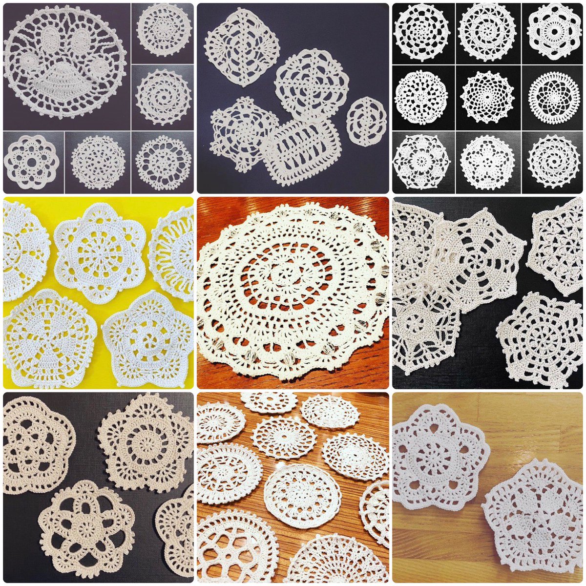 AlaKnitting's tweet photo. パターンが無限で楽しいドイリー編み✨
#編み物 #crochet #ドイリー #doily #doilypattern https://t.co/MCrhiMW6S7