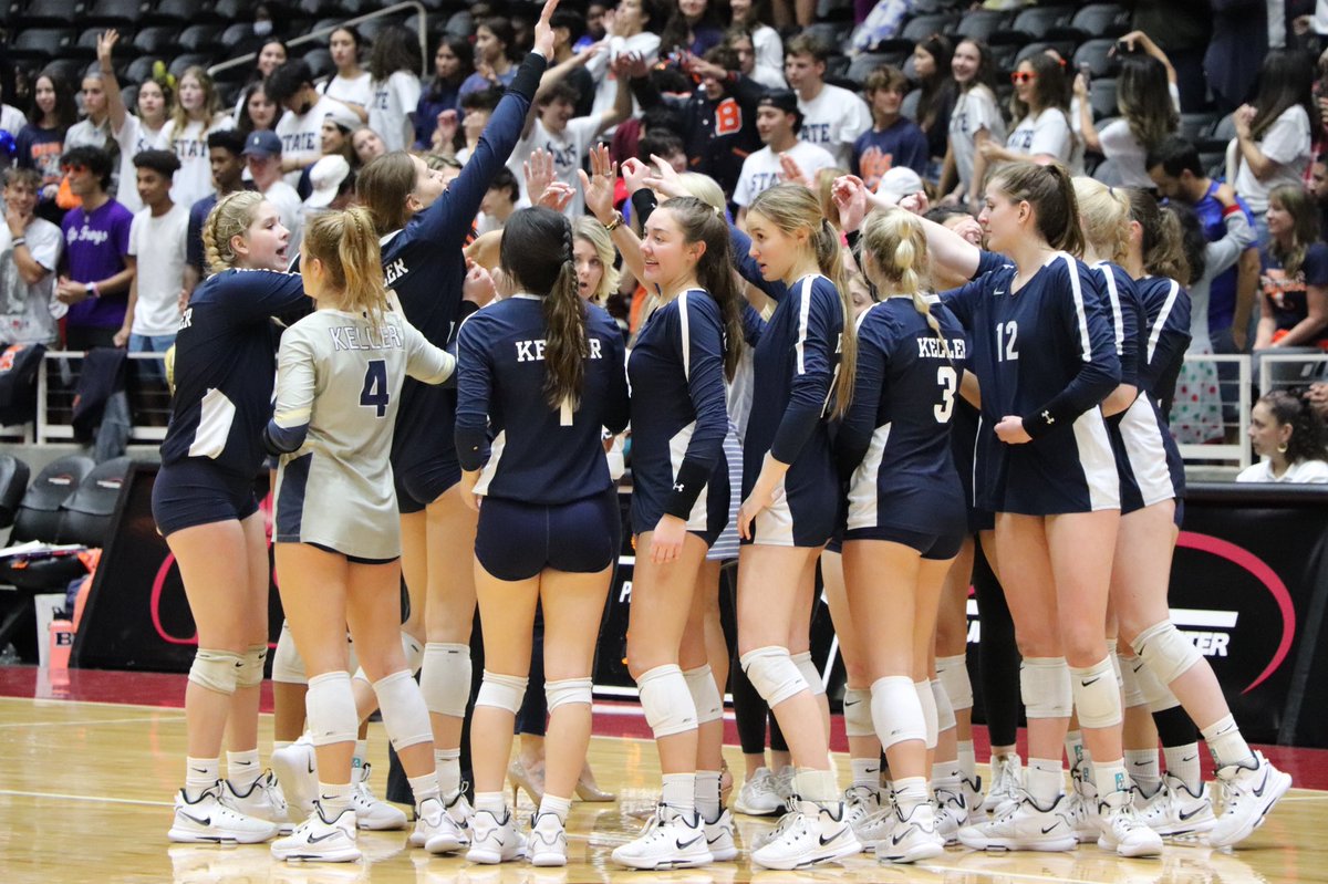 KellerISD's tweet photo. Fought hard the whole night, but barely came up short 15-12 in the final set. Keep those heads high @KellerHSVball – you made history and all of Keller ISD is proud of you! #CelebrateKISD https://t.co/SnrW3Dq7YQ