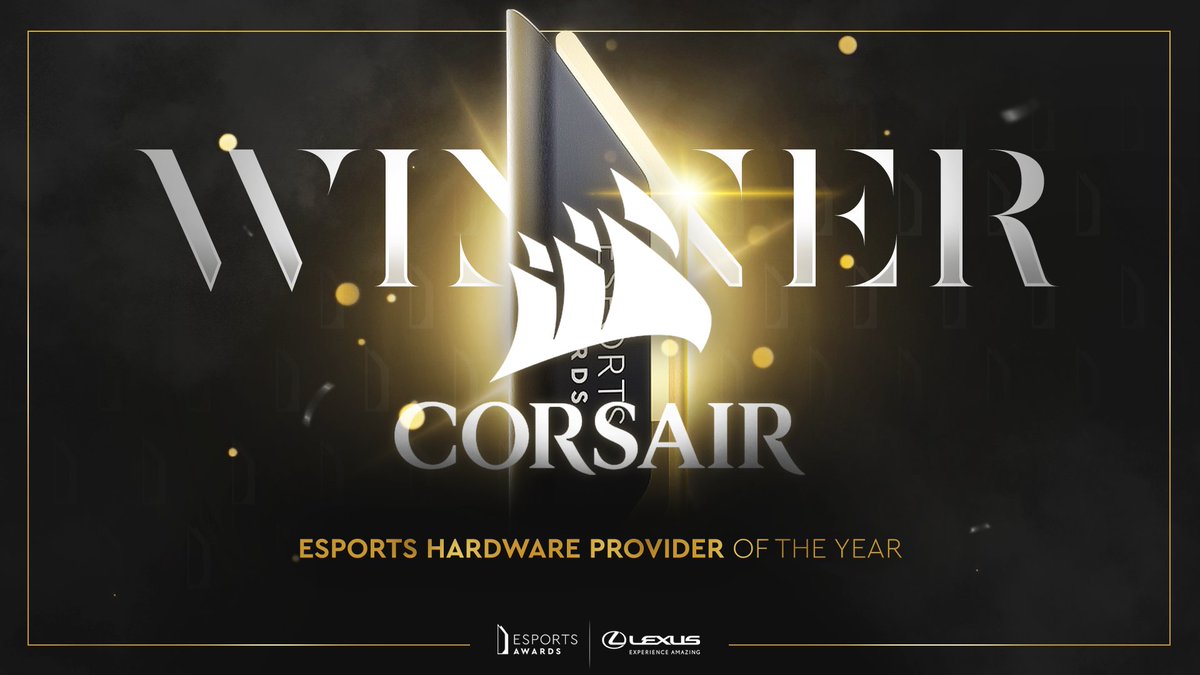 esportsawards's tweet photo. And the winner of the Esports Hardware Provider of the Year award is... 

@CORSAIR

CONGRATULATIONS!! 🏆 https://t.co/2hgIb6nX1Y