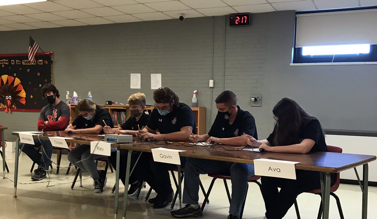 StultzCrystal's tweet photo. JCHS scholar bowl won second place at their Kickoff tournament! Ava and Gavin received medals and a place on the All Tournament team! Coach T. Stanley and I look forward to an outstanding season. GO TRIBE! #jcindians #firstplacewenttocarbondale https://t.co/ZVK7kK5tDg
