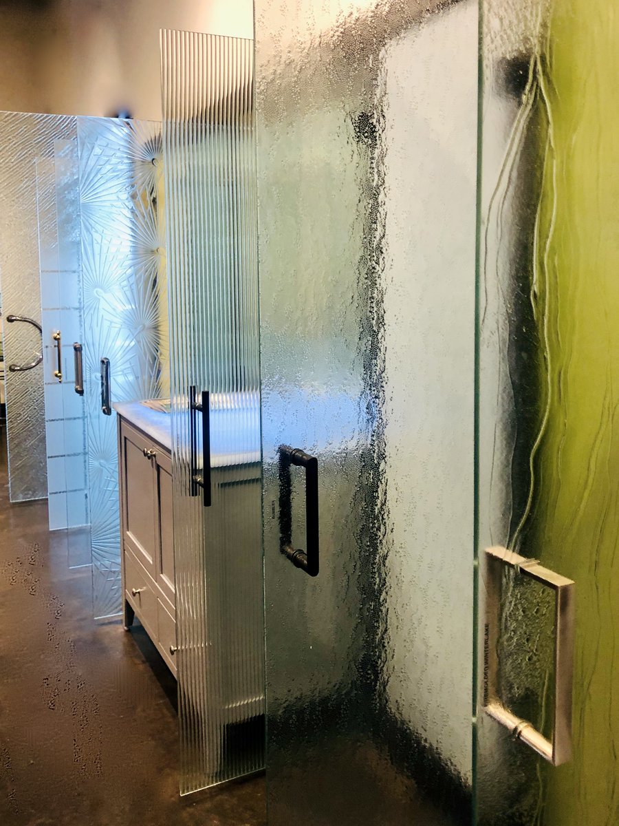 GlassArtDesign_'s tweet photo. This is where the magic of transforming your bathroom begins. We make the process simple. We measure, manufacture and install all of our own shower doors &amp; panels. You can find many design options in different levels of transparency, texture, color &amp; style in our showroom today. https://t.co/z0J6SwSxT1